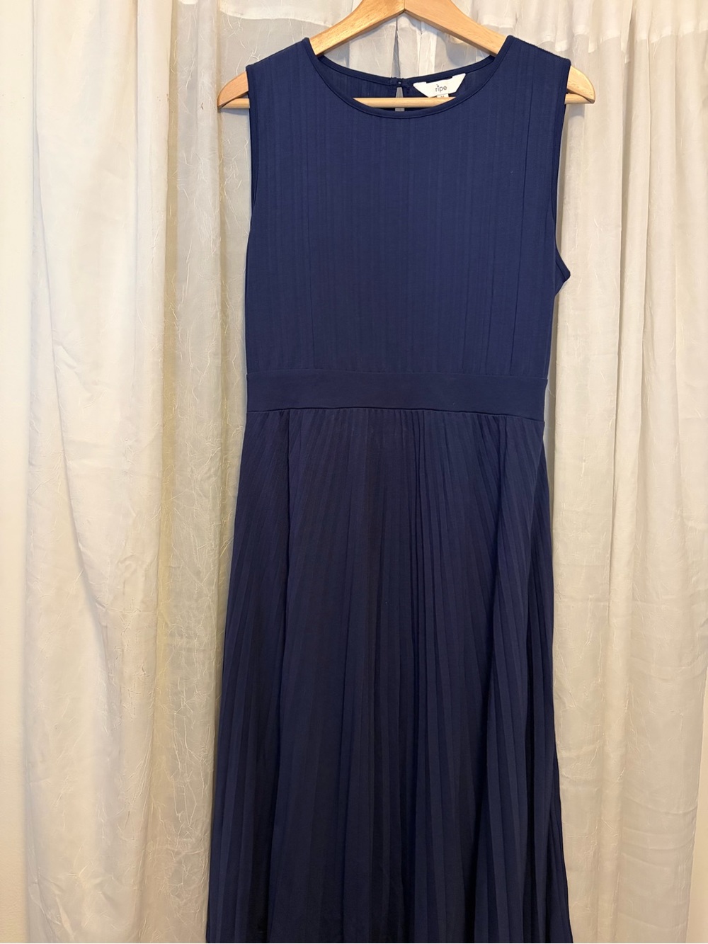 Ripe Maternity Navy Blue Pleated Dress
